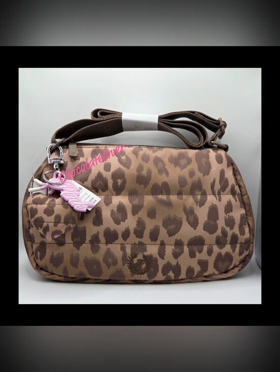 PINK Victoria's Secret Handbags - Victoria's Secret PINK Mini Puffer Bag Animal Print Bundle New!♡♡